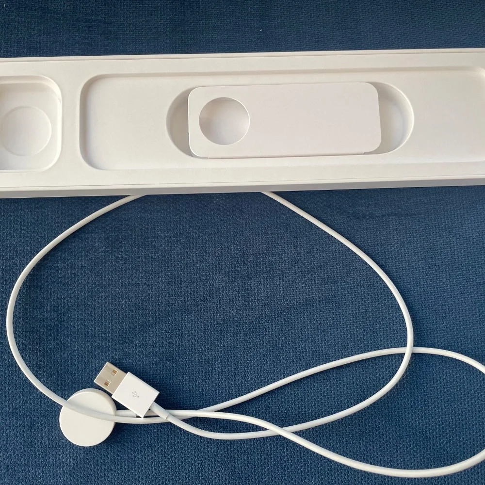 Apple Watch Charger (USB) and 2 44mm Sports Band